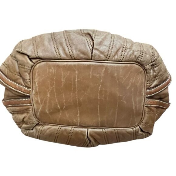 CELINE Stripe Stitch Tote Leather Bag Purse - Picture 11 of 16